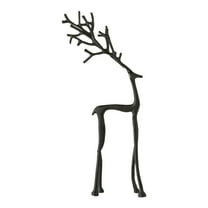 Christmas Decorations, Black Reindeer Statues - Modern 3D Printing Xmas Figurines - Elegant Indoor Holiday Decor - Table Centerpieces - Ideal for Mantel Living Room Bedroom Office