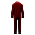thumbnail image 5 of Family Christmas Pjs Velour Pajamas Long Sleeve Button down Home Sleepwear Set Warm Pjs Matching Holiday Pajamas for Couples, 5 of 6