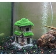 thumbnail image 4 of Fish House - Aquarium Decoration with Lifelike Moss, Comes Fish Tank Accessories witth Big Hole for Fish Sleep Rest Hide and Play, 4 of 5