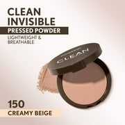 COVERGIRL Clean Invisible Pressed Powder, 150 Creamy Beige, 0.38 oz