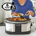 thumbnail image 5 of Crock-Pot Slow Cooker 6-Quart Programmable Stainless Steel 2139005, Compatible with Alexa, 5 of 8