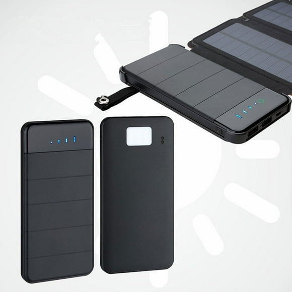 Solar Outdoor Lights Folding Solar Charging Treasure Outdoor Mobile Power Supply 10000 Ma Solar Power Bank