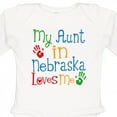 thumbnail image 4 of Inktastic My Aunt in Nebraska Loves Me Boys or Girls Long Sleeve Baby Bodysuit, 4 of 5