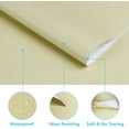 thumbnail image 4 of Artificial Leather PU Fabric Vinyl Material 2-Way Stretching for DIY Sewing Crafts Upholstery Beige, 4 of 5