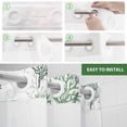 thumbnail image 6 of Sage Green Coastal No Hook Shower Curtain with Snap in Liner, Sea Turtle Nautical Coral Summer Beach Double-Layer Waterproof Fabric Shower Curtains for Bathroom Hotel Bathtub, Mesh Top 54"x78", 6 of 9