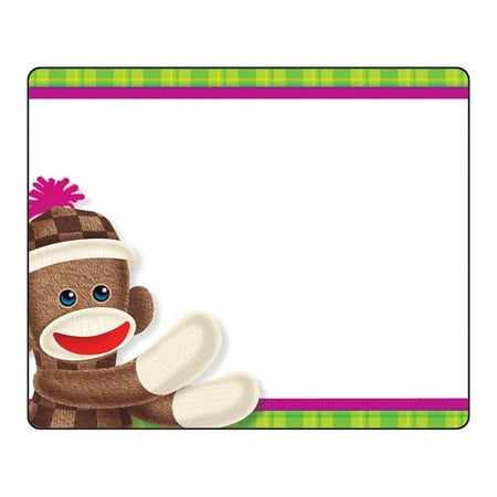 Medical Chart Name Labels Sock Monkeys Name Tags - 36 Rectangle labels - 2.9