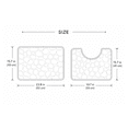 thumbnail image 2 of Bathroom Rugs Sets 2 Piece , Minimalist, Non Slip Washable Bath Mat and U-Shaped Toilet Rug (White), 2 of 7