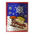 thumbnail image 1 of Peanuts Christmas Linus Sledding Decorative House Flag Indoor/Outdoor  28" x 40", 1 of 1