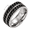 Black, variant on Men's Double Chain Spinner Ring, 9mm Fidget Band, US 7-11