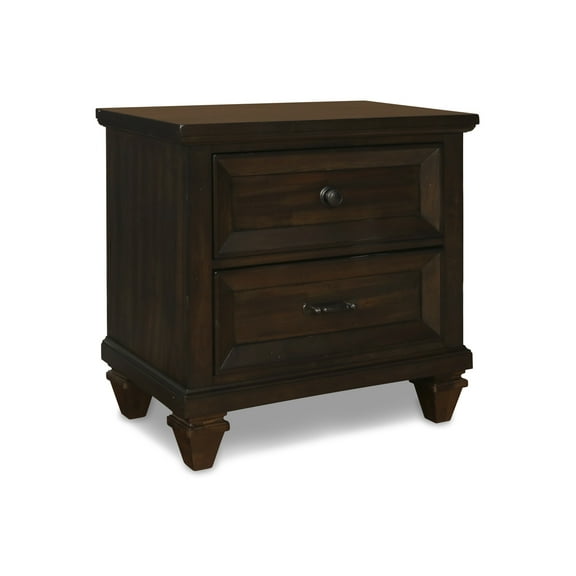 New Classic Furniture Sevilla 2-Drawer Wood Nightstand in Walnut