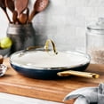 thumbnail image 2 of GreenPan Reserve Ceramic Nonstick 12" Frypan with Helper Handle and Lid | Twilight with Gold-Tone Handles, 2 of 9
