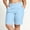 Blue, variant on Caywon Women's High Waist Stretch Bermuda Shorts with Side Pockets and Smooth Twill Fabric for Summer Vacation Beach Travel Golf Daily Casual Wear