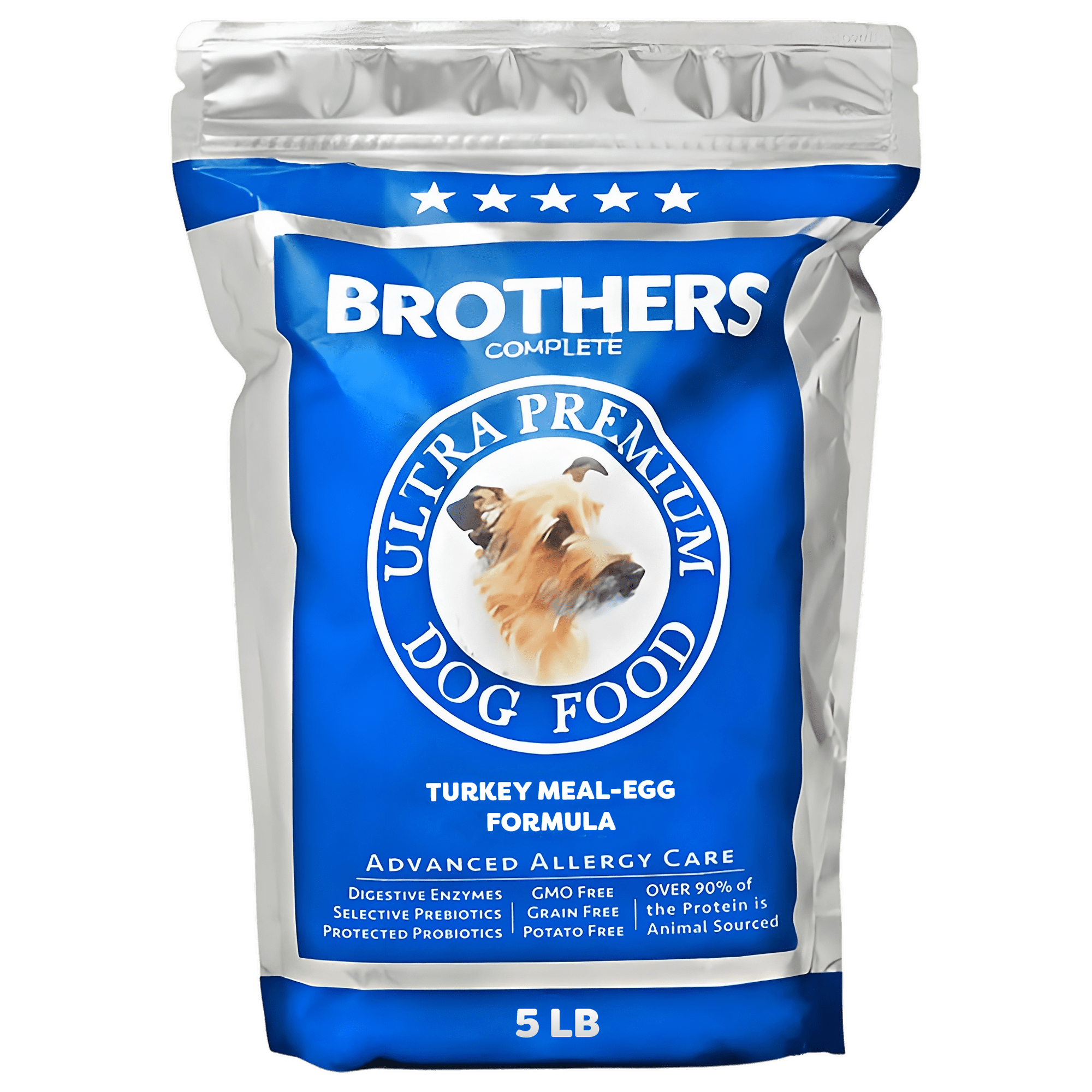 Brothers Dog Food Turkey & Egg Formula Grain-Free Gut Health Dry Dog Food, 5-lb bag