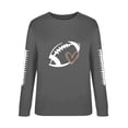 thumbnail image 4 of BODOAO Game Day Sweatshirt Women Football Sweatshirts Rugby Graphic Pullover Weekend Tops Casual Football Season Shirt Women's Bloody Print Loose Long Sleeve Sweatshirt Top Dark Grey Xl, 4 of 4