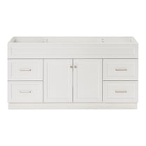 Ariel Hamlet 66 Inch Single Sink Base Cabinet In White