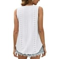 thumbnail image 5 of Summer Women Shirt Women's Round Neck Loose Sleeveless T-Shirt Top, 5 of 9