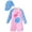 Pink, variant on Zanarzt Rash Guard for Girls Comfortable Breathable Stylish Swimsuit Set with Cartoon Print Long Sleeve and Hat Pink,12-18 Months