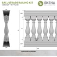 thumbnail image 2 of Ekena Millwork 38"H x 12'L Fiberthane Legacy Unassembled Balustrade Railing Kit, Style G (6 1/4" On-Center Spacing to Pass 4" Sphere Code), 2 of 6
