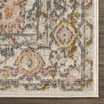 thumbnail image 5 of BoutiqueRugs Herstmonceux Boho Vintage Colorful Area Rug - Farmhouse Traditional Floral Pink Carpet for Living Room, Bedroom - Cream, Green, Sage, Red, Gray, Taupe, Pink - 5'3" Round, 5 of 19