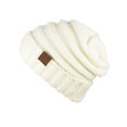 thumbnail image 3 of C.C Women's Chenille Oversized Baggy Soft Warm Thick Knit Beanie Cap Hat-Ivory, 3 of 4
