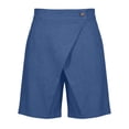 thumbnail image 6 of Bosfbaoi Women's Denim Skort Wrap Design Shorts Summer Button Waistband Streetwear Shorts, 6 of 8