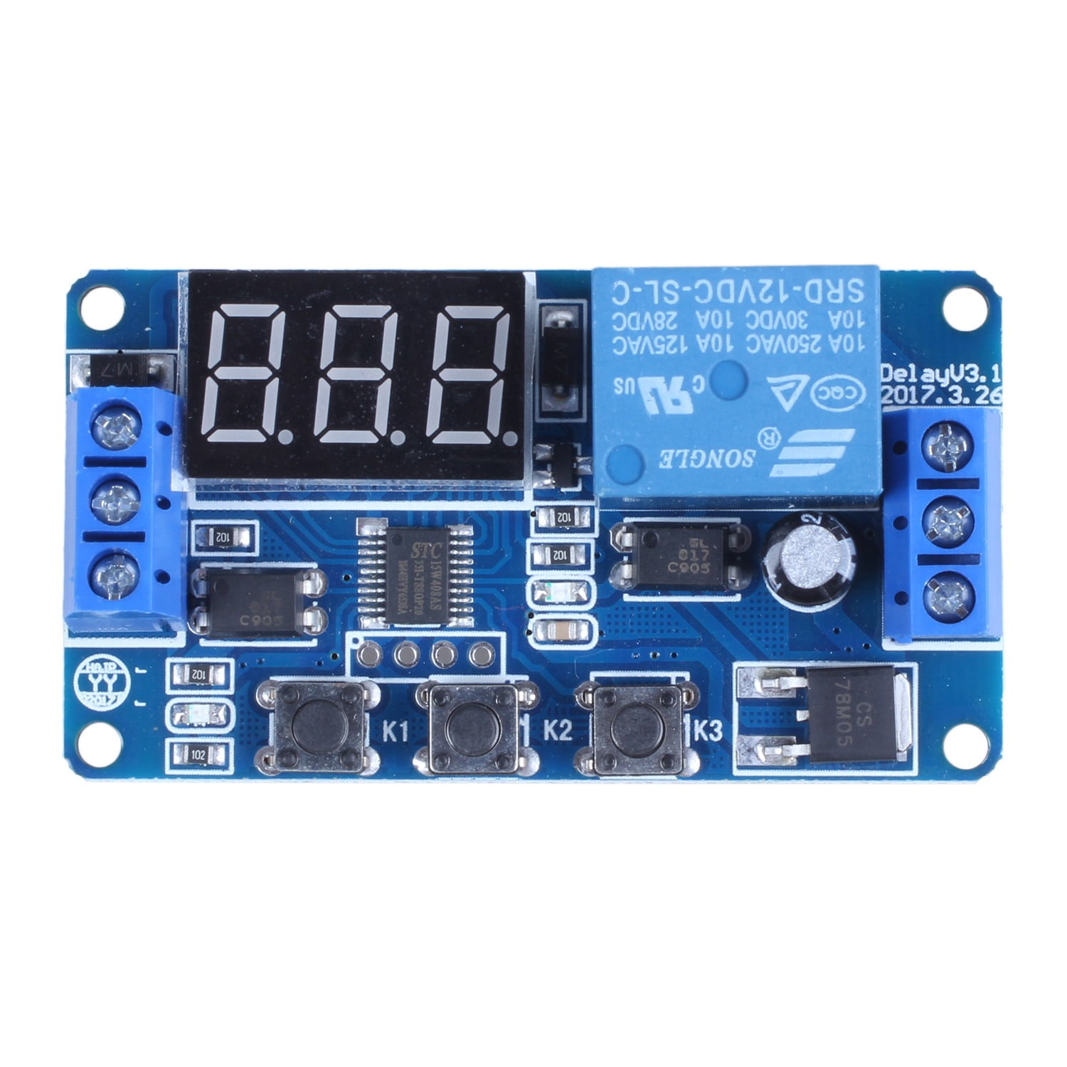 Automation DC 12V LED Display Digital Delay Timer Control Switch Relay Module TS 