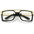 thumbnail image 2 of Montura de gafas cuadradas sin receta con lentes transparentes para hombre Wo, 2 of 5