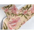 thumbnail image 3 of Flower Bed Runner Set, Delicate Branches of Exotic Apple Blossoms Pastel Dream Botanical Pattern, Decorative Bedding Scarf & a Pillow Sham for Hotels Homes, Twin, Peach Coral and Fawn, by Ambesonne, 3 of 3