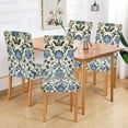 thumbnail image 2 of Yayeee 2 Pack Dining Chair Covers Stretch Parson Chairs Slipcovers Seat Protector, Blue Floral, 2 of 6
