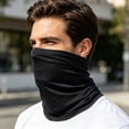 thumbnail image 4 of Camo Neck Gaiter for Men UV Protection Cooling Breathable Face Mask Bandana for Summer Sun Hiking Running Outdoor Sports,Black, 4 of 5