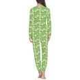 thumbnail image 4 of Renewold Family Christmas Pajamas Matching Sets HO HO HO Wreaths Long Sleeve Tee PJs Pants 2 Pieces Comfy Green Nightwear Sleepwear for Women Size S, 4 of 5