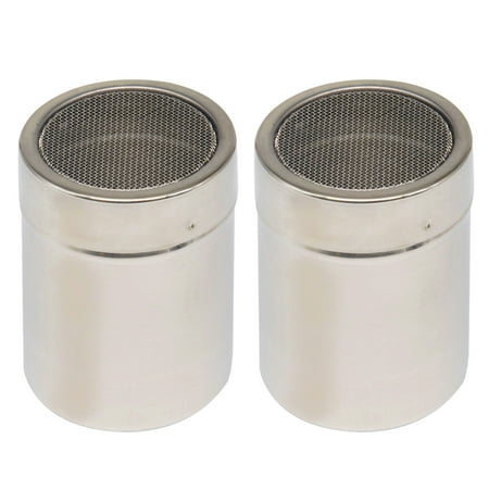 

2Pcs Creative Powder Dredger Stainless Steel Spice Shaker Jars Seasoning Bottle