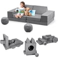 thumbnail image 1 of 12 - piece modular foam play couch para para niños: convertible, sectional, ideal para para imaginative play, lounging, y reading in bedrooms o playrooms, 1 of 6