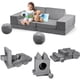 thumbnail image 1 of 12 - piece modular foam play couch para para niños: convertible, sectional, ideal para para imaginative play, lounging, y reading in bedrooms o playrooms, 1 of 6