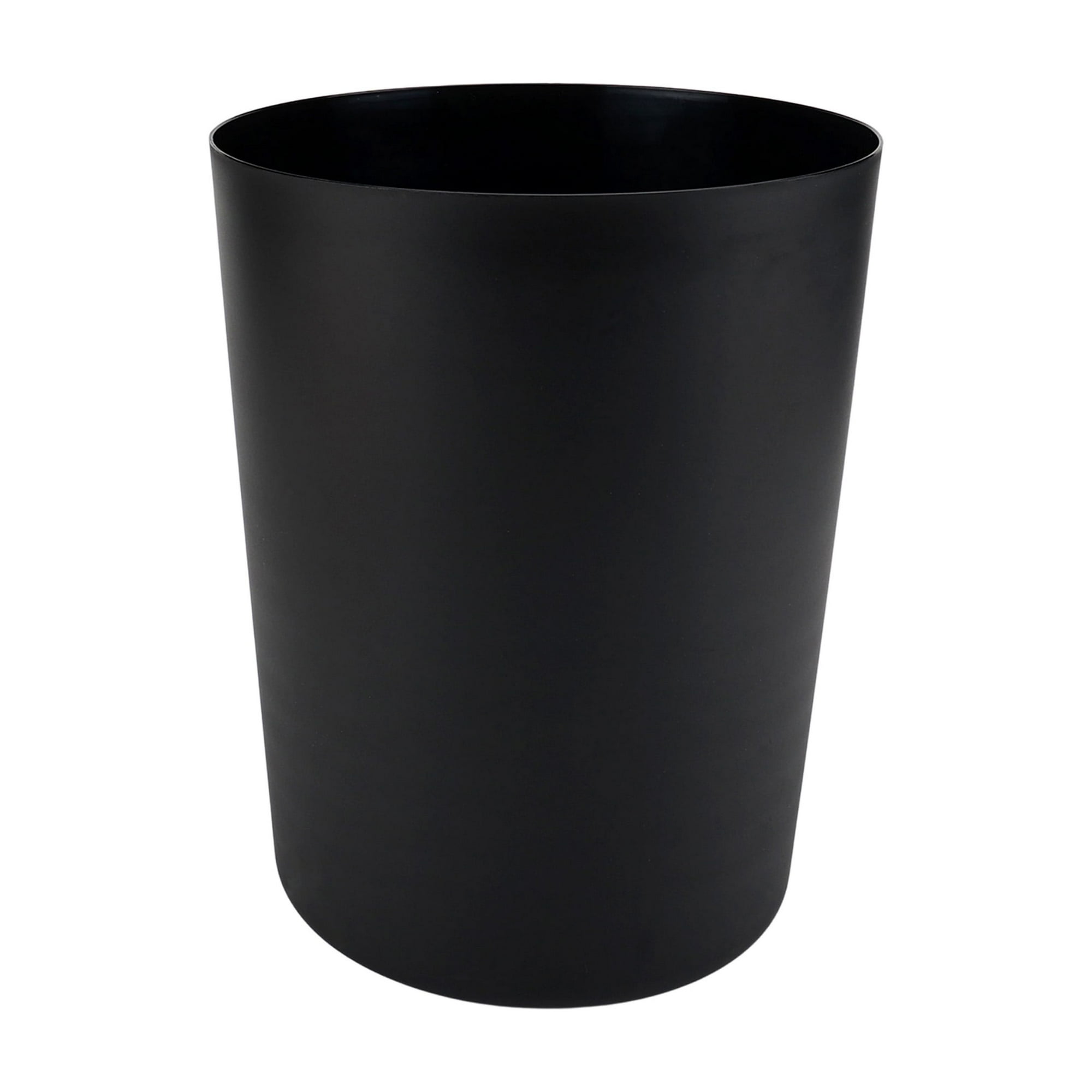 Mainstays 5 Gallon Plastic Wastebasket, Open Top, Matte Black