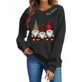 thumbnail image 3 of NSLGXD Women's Christmas Sweatshirt Cute Gnomes Print Crewneck Long Sleeve Casual Fall Winter Holiday Tops S-2XL, 3 of 9