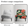 thumbnail image 6 of HELLHERO Bold Floral Tapestry Armless Accent Chair Soft Cover, Elastic Bottom Wear Resistant Armless Accent Chair Cover for Hotel Home, 6 of 8