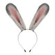 thumbnail image 1 of Diadema con orejas de conejo de peluche, aro para el pelo con orejas de para disfraces, festivales y Gris Zulema sombreros de cosplay, 1 of 7