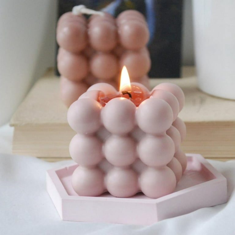 Small Bubble Cube Candle Soy Wax Aromatherapy Scented Candles Relaxing  Birthday Gift 1PC