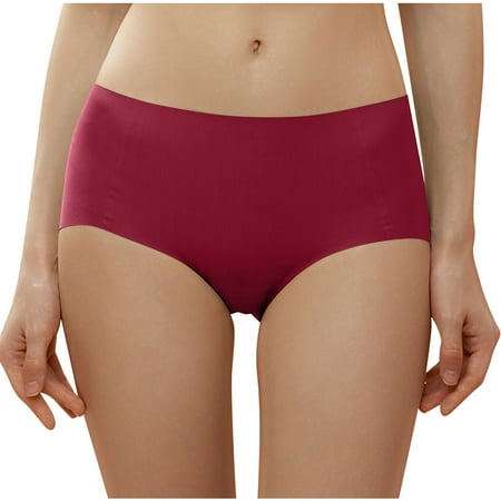Erwazi Women s Seamless Hipster No Show Invisible Ice Silk Stretch Underwears Pack Bikini Underwear Panty