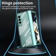 thumbnail image 3 of MonsDirect for 7.6 inch Samsung Galaxy Z Fold 2 5G 2020 Case, Clear Plating Frame Hard PC Back Shell With Screen Protector, Slim Anti-Drop Free Folding Hinge Protection for Galaxy Z Fold 2, Green, 3 of 7