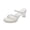 Silver, variant on Sexy Heels,Womens High Heels,Dress Sandals,Thick Heels for Women,Comfy Heels,Women's Clear Two Strap Open Toe High Block Chunky Slip on Dress Heel Sandals,Silver,5.5