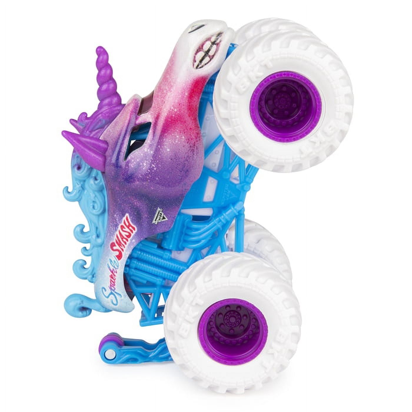 Monster Jam Official Sparkle Smash Toy Monster Truck with Monster Jam Official Sparkle Smash Toy Monster Truck with