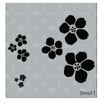 Stencil1 Blossoms Stencil 5.75" x 6" Art Stencil
