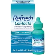 Refresh Contact Lens Comfort Eyecare, Lubricating & Moisture Drops, 0.4 Oz, 3-Pack