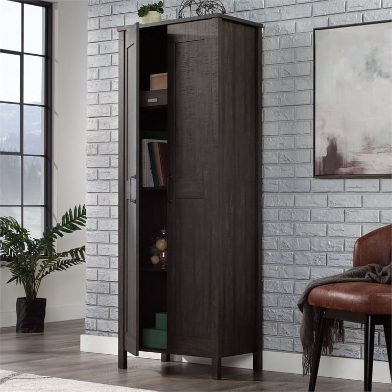 Sauder Two-Door Storage Cabinet, Blade Walnut Finish - Walmart.com