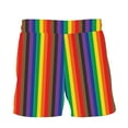 VBTAPA Men's Board Shorts Rainbow Printed Drawstring Beach Shorts Big