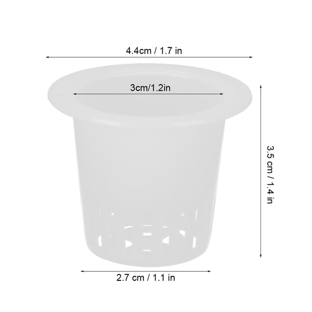 Buena Resistencia Arreglar Las Plánntulas PP Material Soilless Plant Pot, Hydroponics Pot, 50 piezas Variedades de Reproducción Negra para contenidos de Jardín