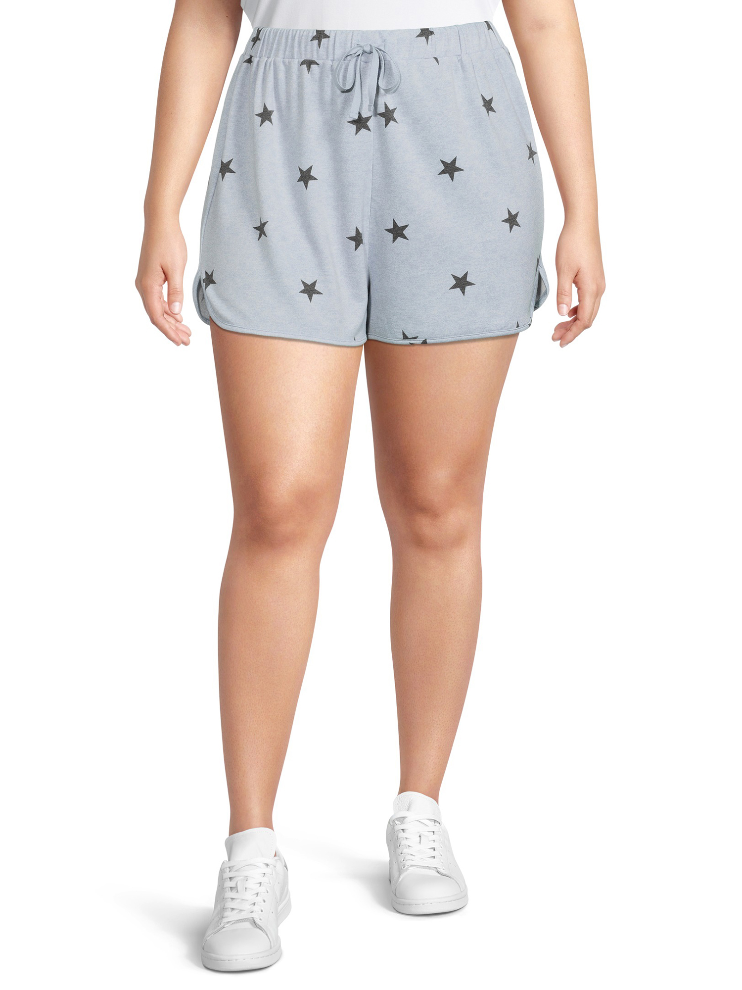 Plus Size Star Printed Shorts 