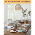 thumbnail image 5 of 15 Inch Round Placemats Set of 4, Grey Christmas Tree Non Slip Heat Insulation PP Table Mats, Snowflake Tree Xmas Washable Place Mats for Kitchen Dining Party Table Decor, 5 of 7
